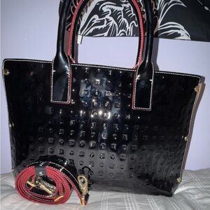 Elegant Black and Red Tote Bag